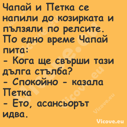 Чапай и Петка&nbsp;се напили...