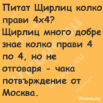 Питат Щирлиц колко прави 4х4?...