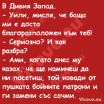 В Дивия Запад. Уили, мисля...