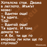 Хотелска стая. Двама в леглото....