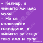  Келнер, в чинията ми има муха...